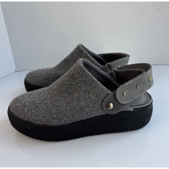 Rocket Dog Adore Flatform Clog Mule Gray Felted Wool Womens 7 - Picture 3 of 11